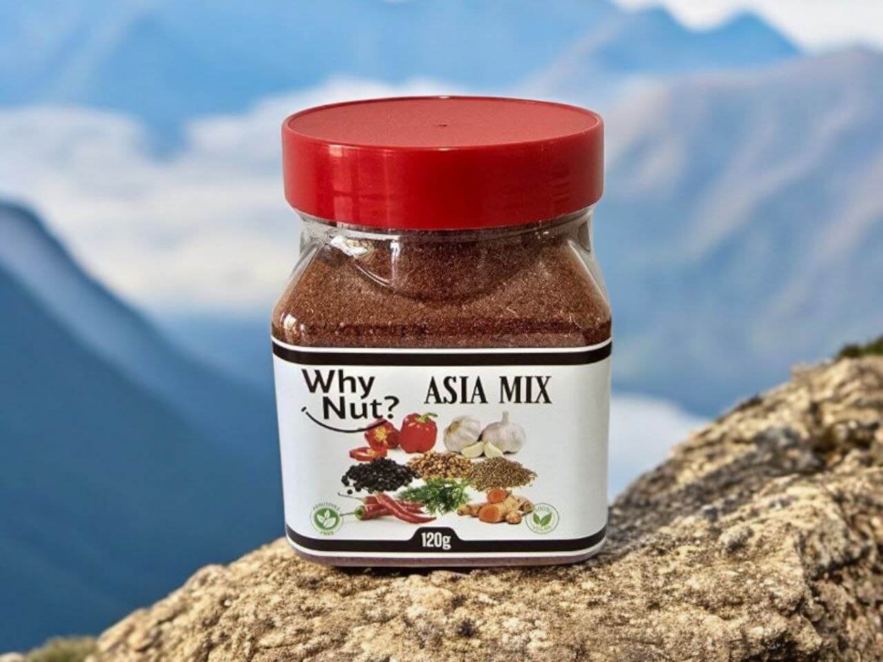 Asia Mix Kryddblandning by Nature Pick Market, a flavorful spice blend perfect for enhancing oriental and Asian dishes with a spicy kick.