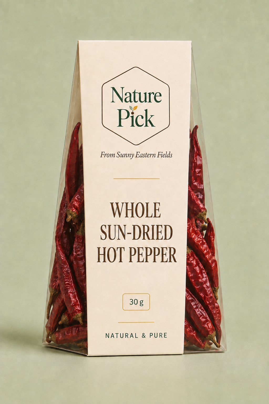 Hela soltorkade starka paprikor 30 g – Nature Pick